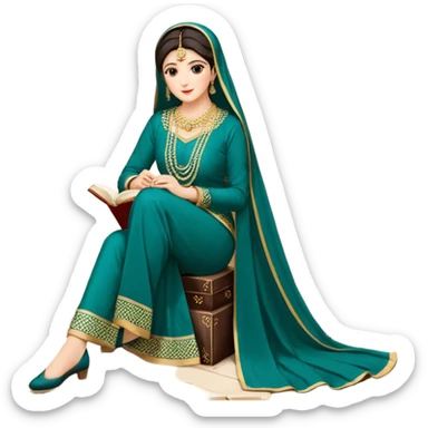 یک پرچم که بالاش سبز و پایینش قرمز و وسطش سفید به همراه نماد خورشید sticker