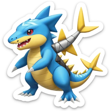 Zeraora-Sharpedo-Totodile-Gible-Ampharos-fusion sticker
