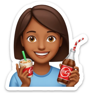 Plateneta tierra tomando coca sticker