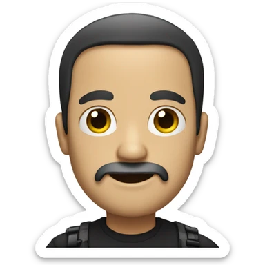 man with black tentacles sticker