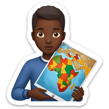 Africa holds in black hands sticker