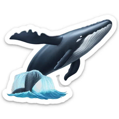 humpback whale sticker