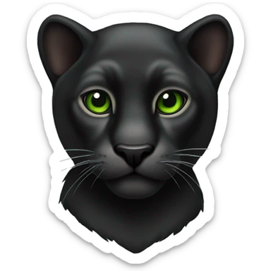 Animal pantera negra con ojos verdes sticker