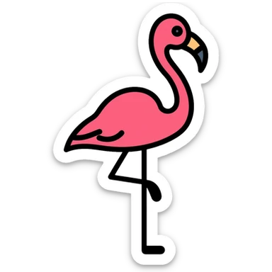 flamingo sticker