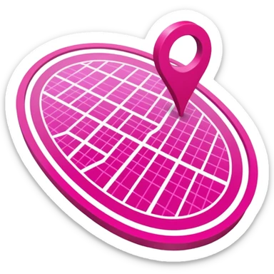 pink big gps map lines sticker