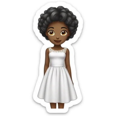 Beautiful nigerian girl wearing dress sticker