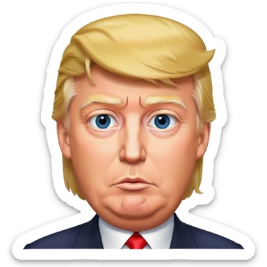 photorealistic Donald Trump real face sticker
