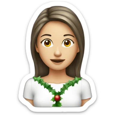 christmas girl on monitor sticker