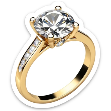 Aesthetic Engagement couple ring  sticker