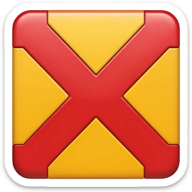 I need "X" emoji or "Removed" emoji text for my discord server i need it red and pixelated sticker