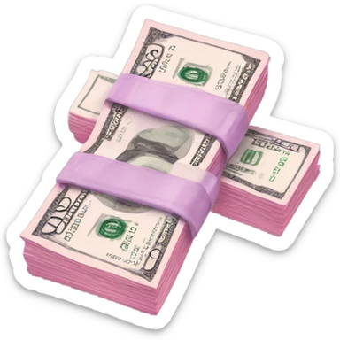 pink money sticker