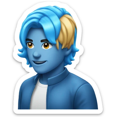 Blue hair gel  sticker