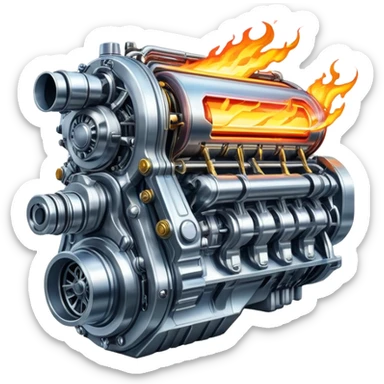 sorayama plasma engine fire sticker