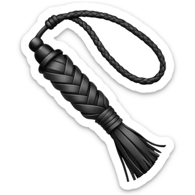 Black leather flogger sticker