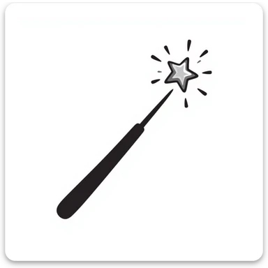 Magic wand with sparkles sticker