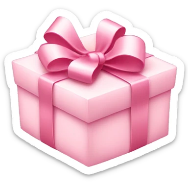Light pink gift with bow  sticker