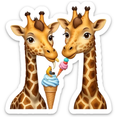 Giraffe with Ice Creams
Giraffe sharing cone with bird



 sticker