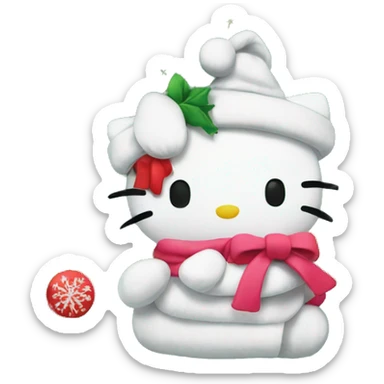 Hello kitty Christmas blanket  sticker