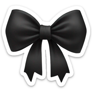 Black bow  sticker