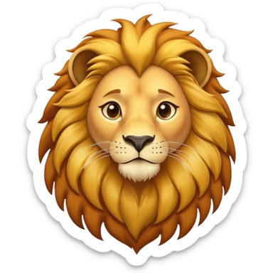 Simba lion with golden mane sticker