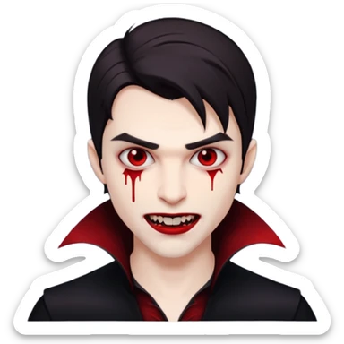 young handsome vampire sticker