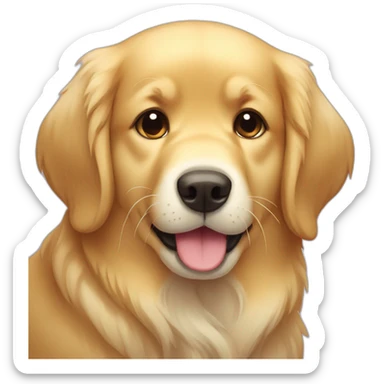 Kawaii golden retriever pleading sticker