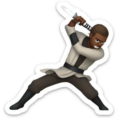 lightsaber fight sticker