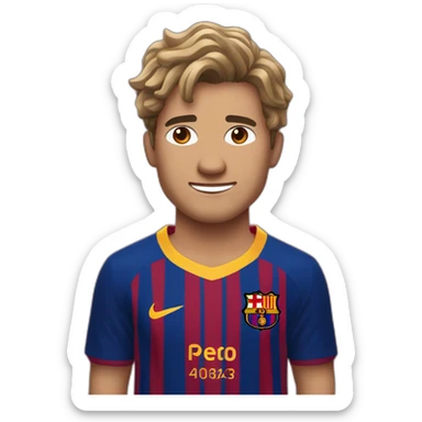 jude bellingham with barça shirt sticker
