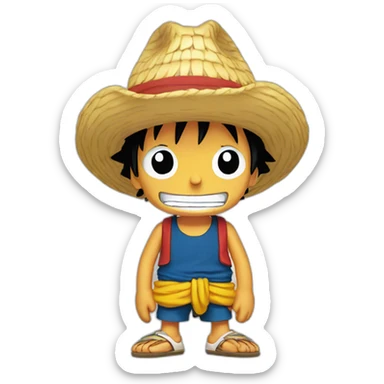 Luffy in The Simpson sticker
