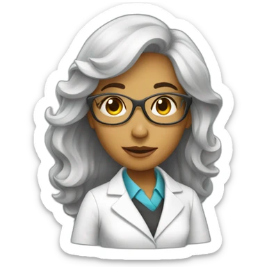 mulher cientista sticker