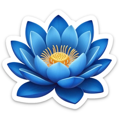 blie lotus flower sticker