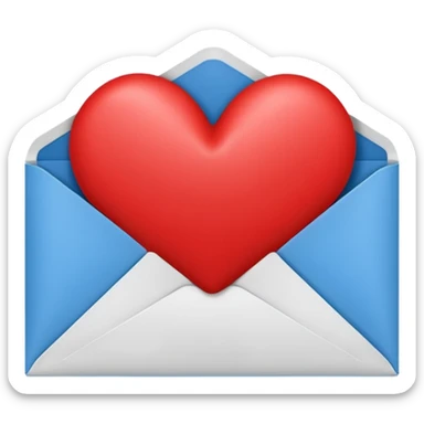 Envelope with heart sticker