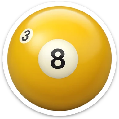 3 numbered billiard ball  sticker