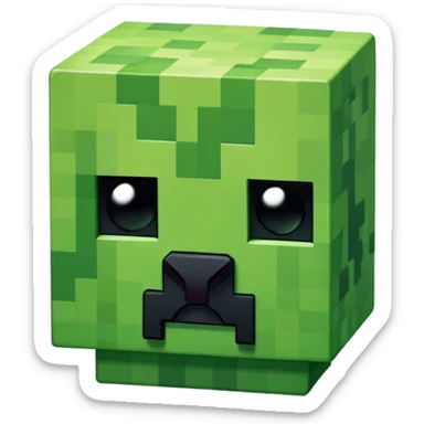 Sad Minecraft creeper sticker