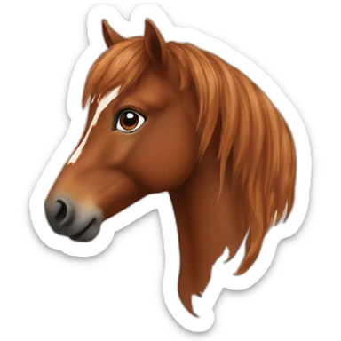 One Red brown icelandic horse sticker