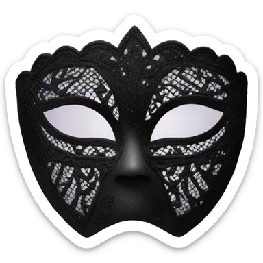 black lace mask with diamonds  sticker