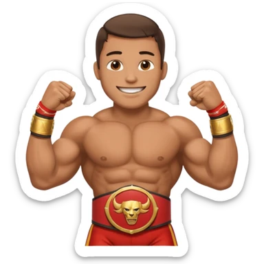  professional-wrestling with champions belt sticker