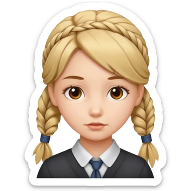 Saçı bağlı kız sticker