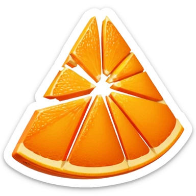 orange wedge sticker