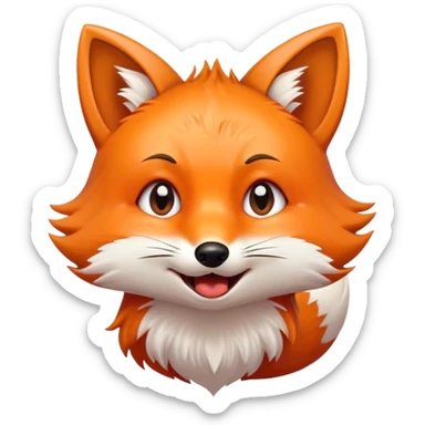 Tiny fox crying out loud sticker