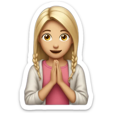 Girl begging  sticker