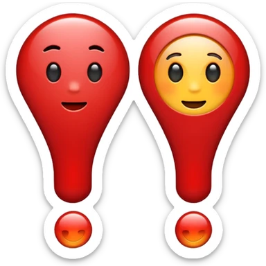 exclamation mark red sticker