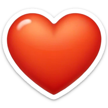 Orangish red heart sticker