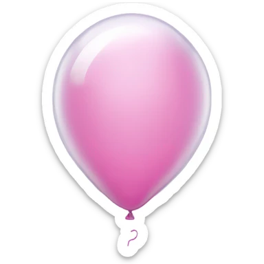 Pink balloon inside clear balloon sticker