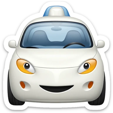 Voiture qui ressemble a un Pot de yaourt sticker