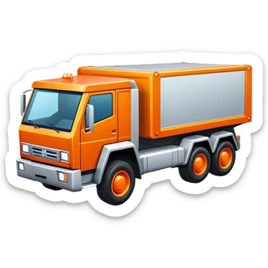 Orange cyber truck sticker