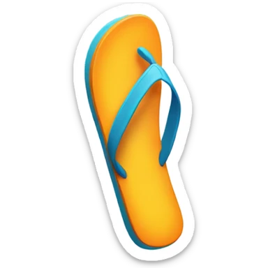 Throwing a flipflop sticker