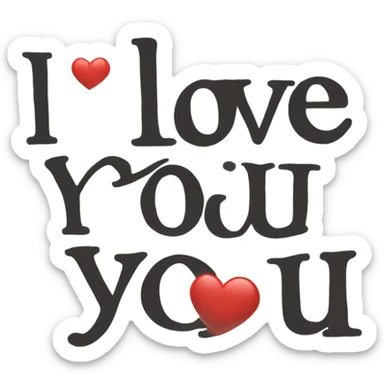 I love you sticker