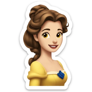 beauty and the beast belle Christmas sticker