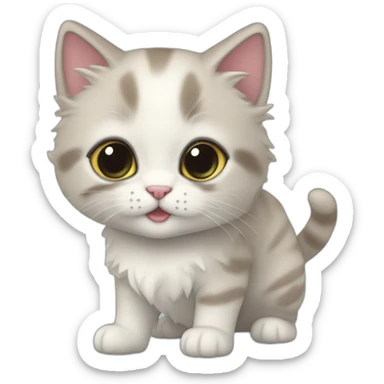 Chaton buvant de l eau sticker
